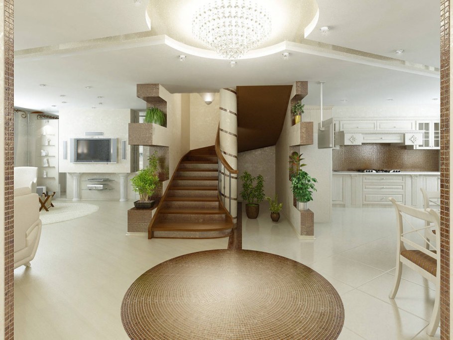 Интерьер коттеджа в современном стиле