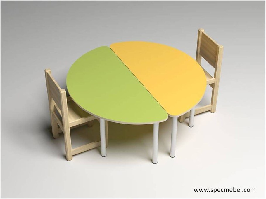 Стол детский ЛДСП регулируемый 10 (диам.1400)