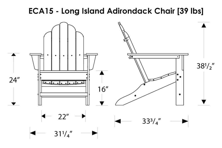 Adirondack Chair чертеж