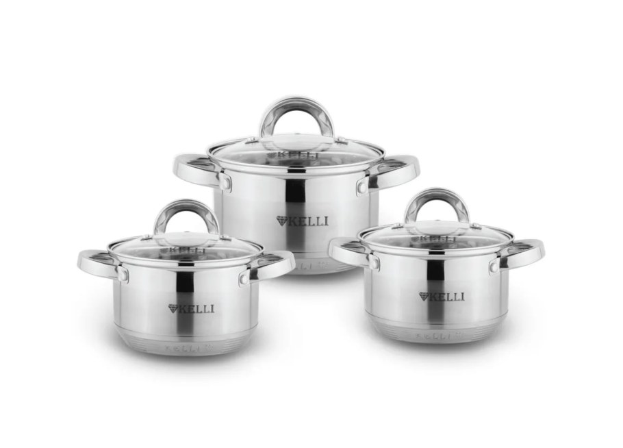 Набор кастрюль Келли из нержавеющей стали