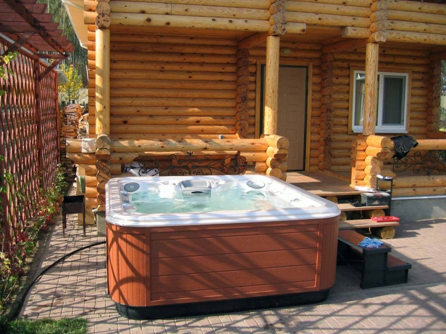 Баня с патио проект