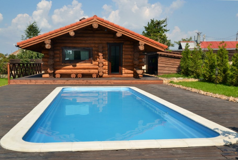 Баня с бассейном