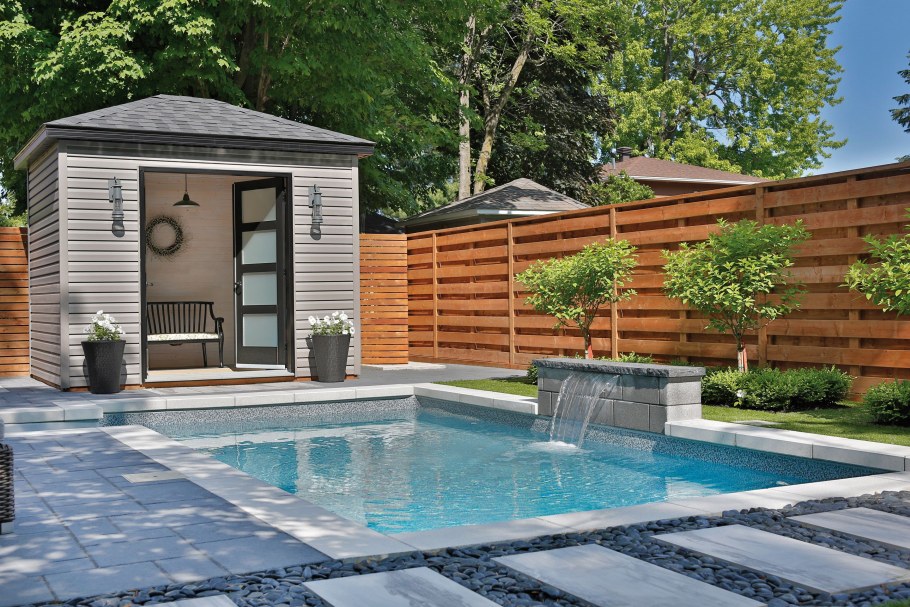 Беседки патио зона с мангалом и бассейном