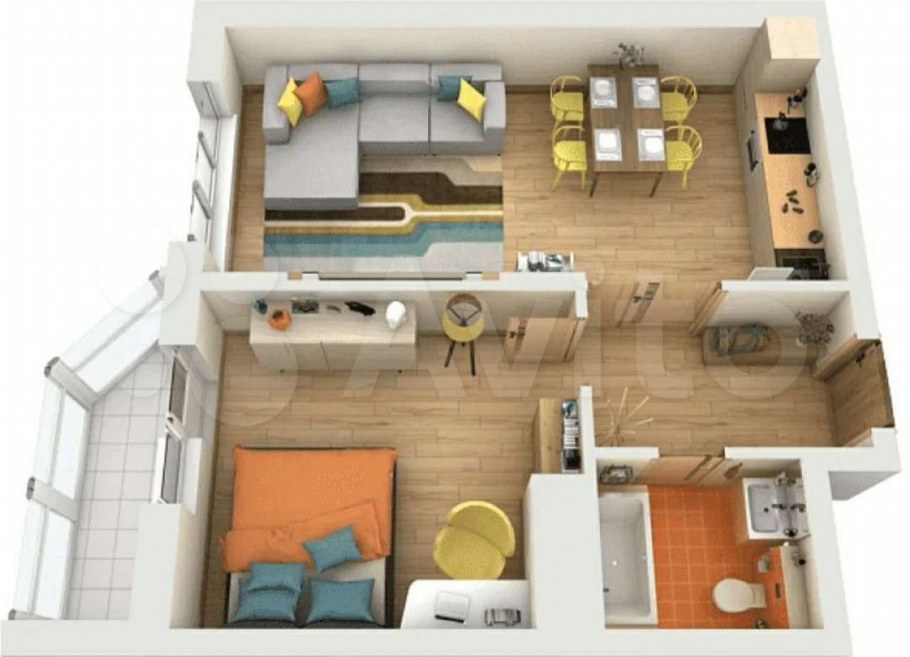 Кухня гостинная 20кв пик