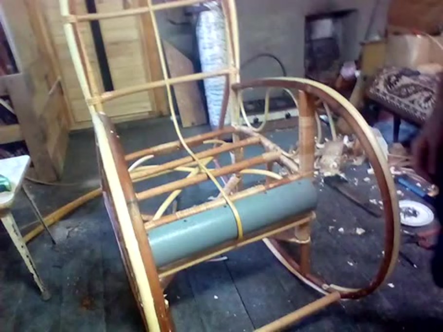 Кресло качалка вид сбоку чертеж