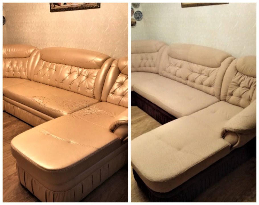 Перетянуть боковины на диване