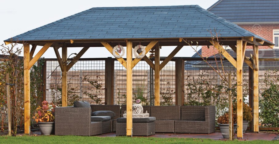 Четырёхскатная крыша для беседки