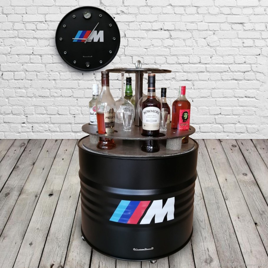 Стол из железной бочки