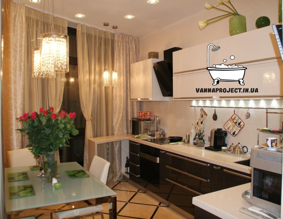 Дизайн кухни в однокомнатной квартире