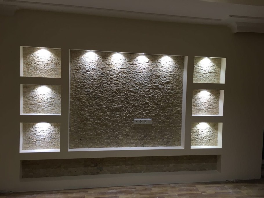 Ниша под телевизор из гипсокартона