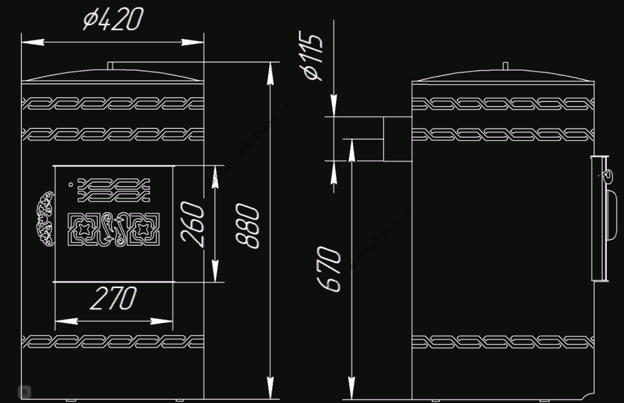 Печь мангал коптильня из кирпича чертежи