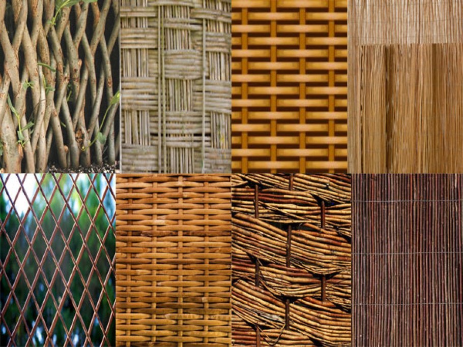 Плетение забора из веток