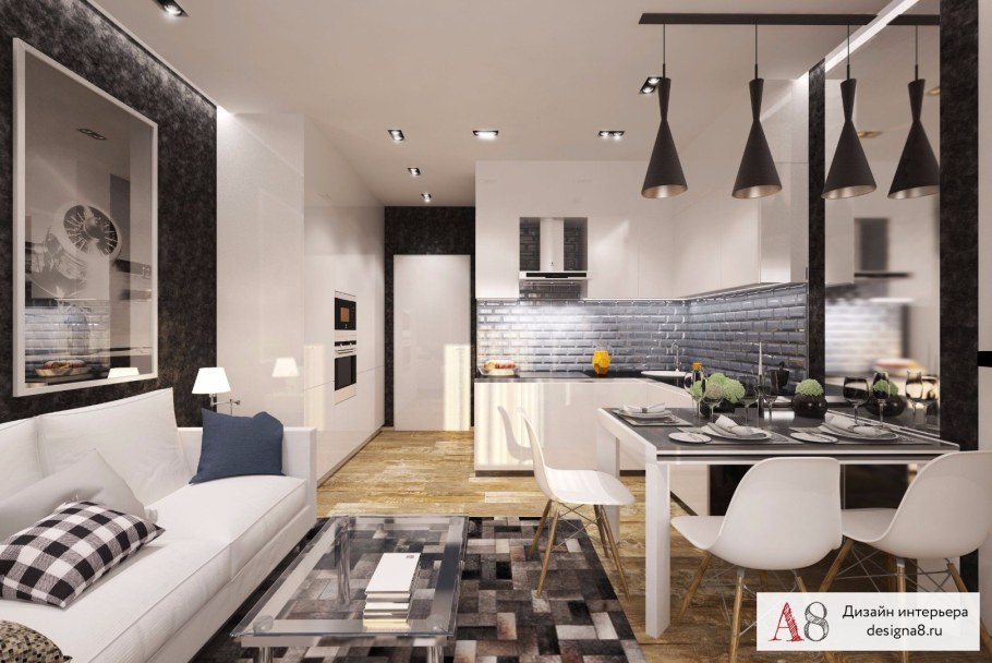 Студии интерьер 50кв