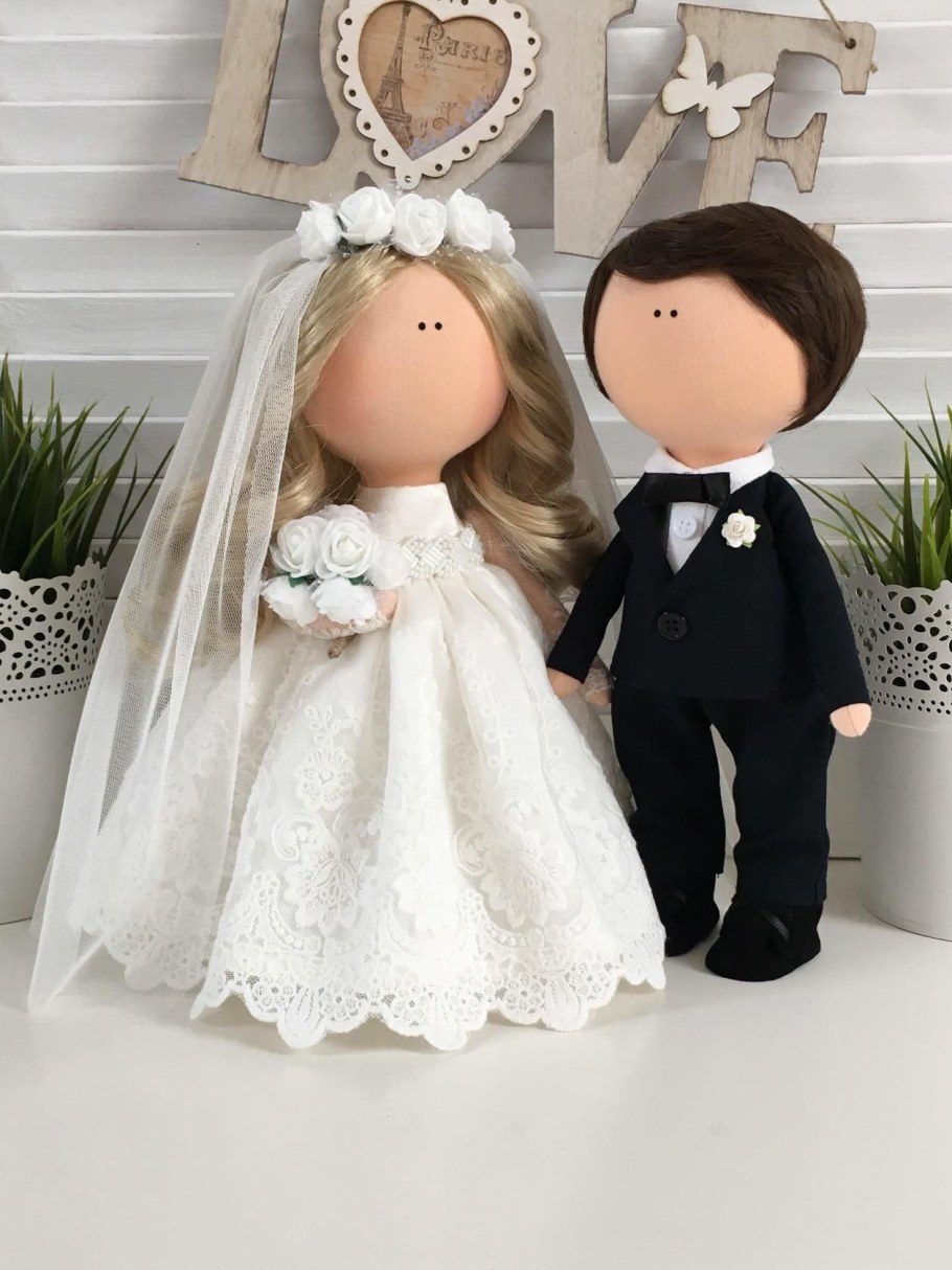 Свадебные текстильные куклы