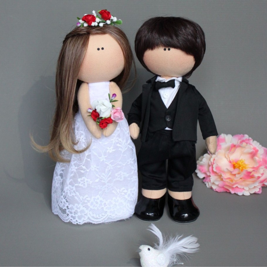 Текстильная кукла невеста