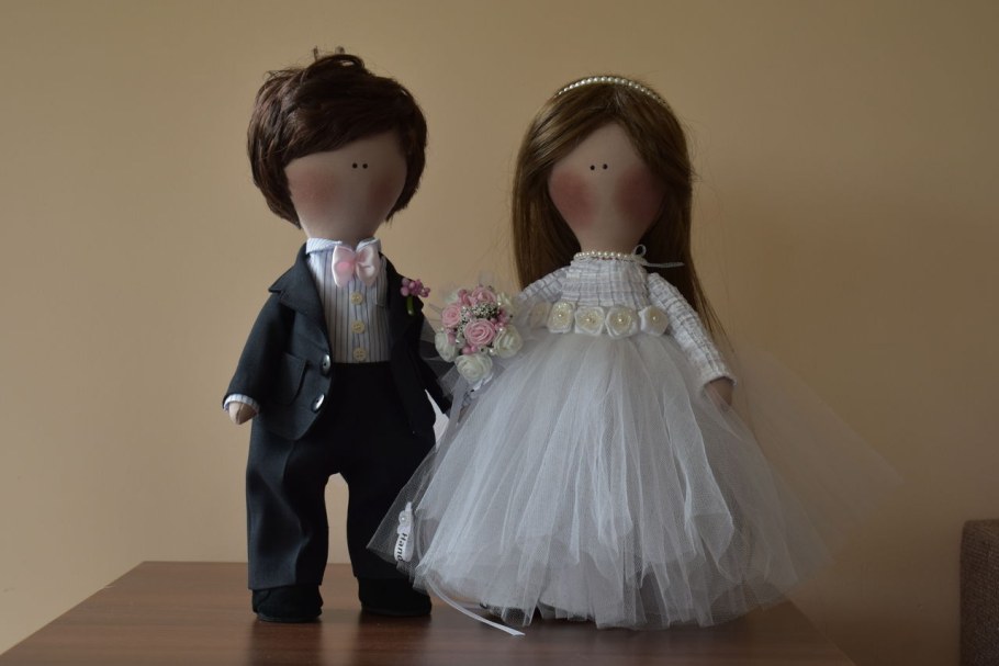 Свадебные текстильные куклы