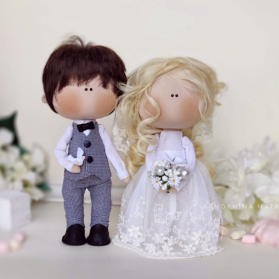 Куклы большеножки жених и невеста