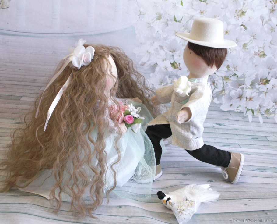 Интерьерная кукла жених и невеста