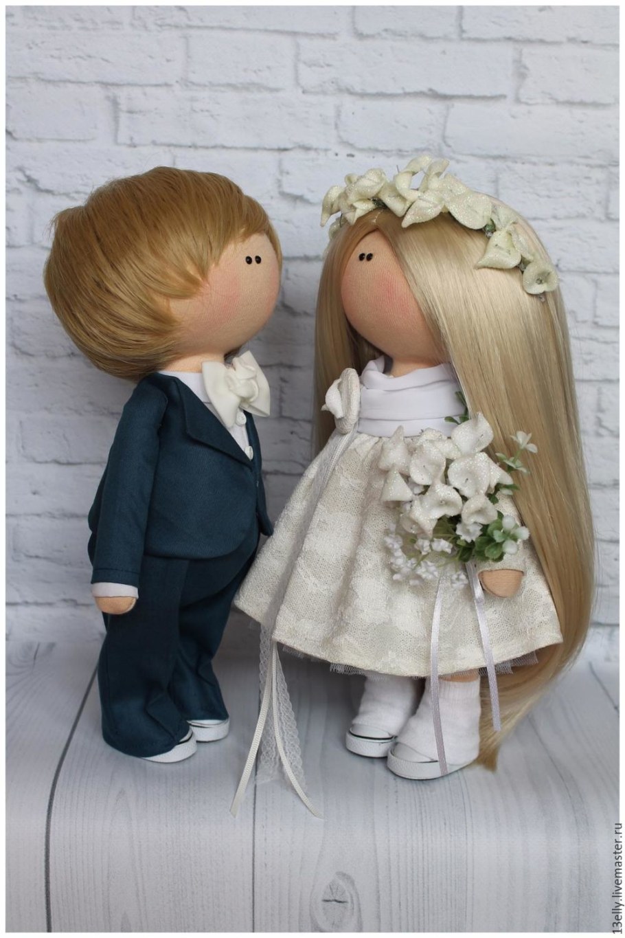 Текстильная кукла невеста