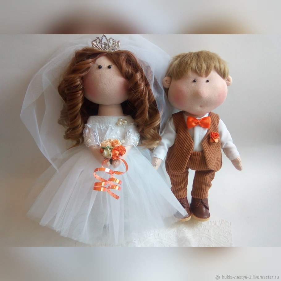 Текстильная кукла невеста