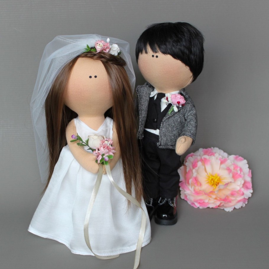 Свадебные текстильные куклы