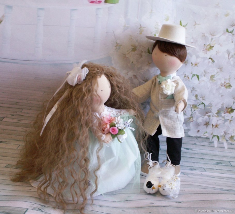 Свадебные текстильные куклы