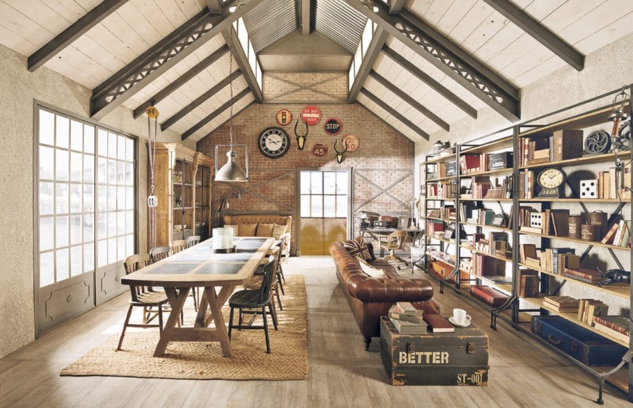 Интерьер Индастриал лофт Шик