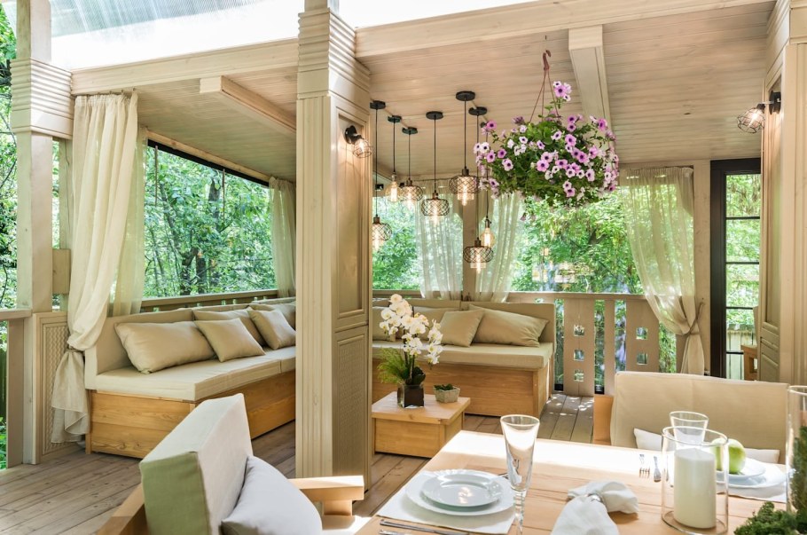 Занавески для беседки