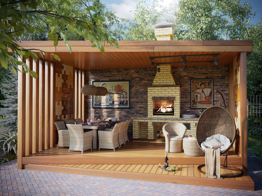 Садовый интерьер