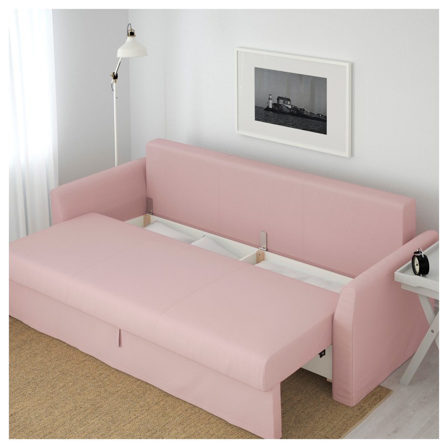 Розовый диван икеа