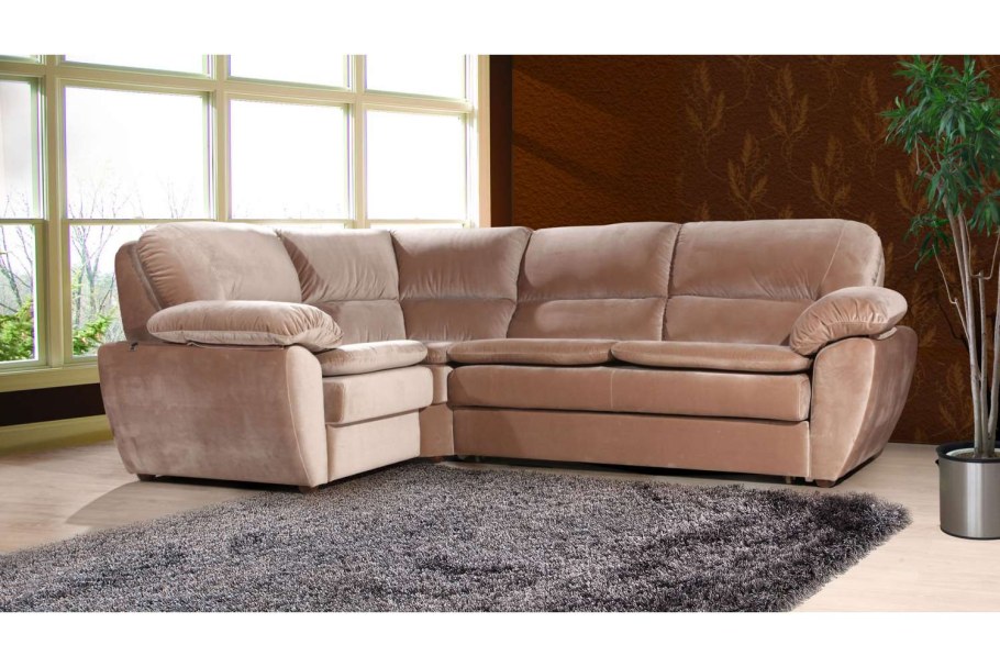 Угловой диван из флока