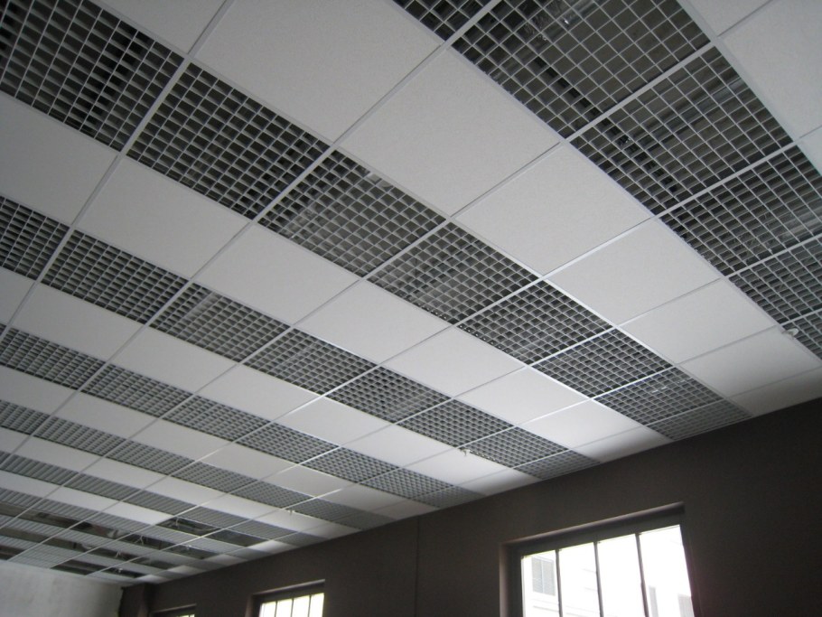 Грильято потолок 200х200 графит