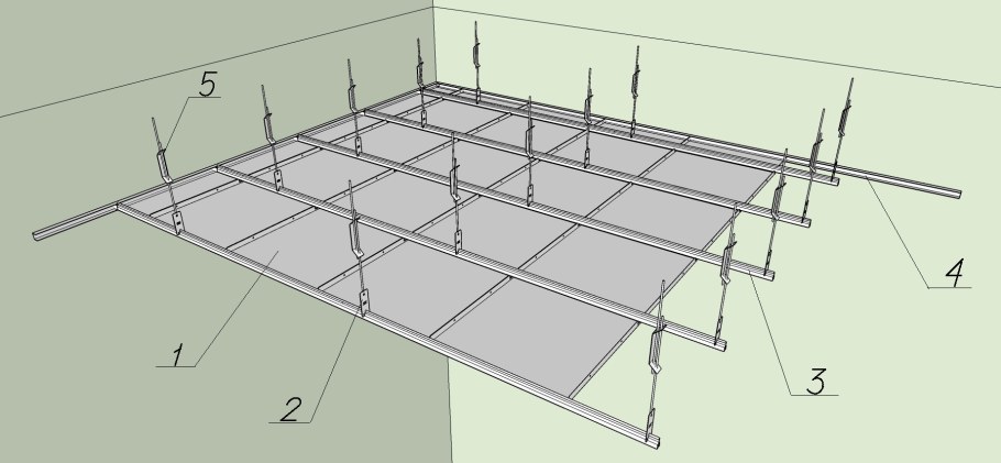 Кассетный потолок Албес монтаж