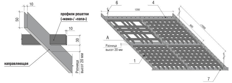 Монтаж Грильято 75х75 Албес
