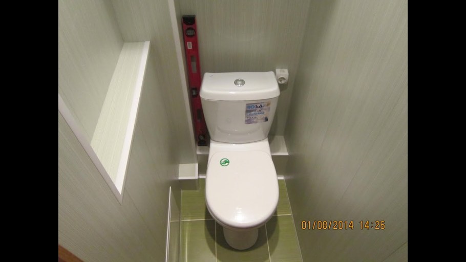 Отделка туалета пластиковыми панелями