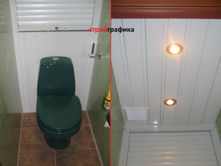Отделка туалета панелями ПВХ