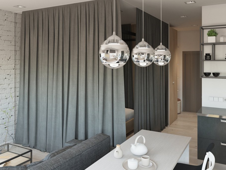 Шторы для зонирования пространства в комнате