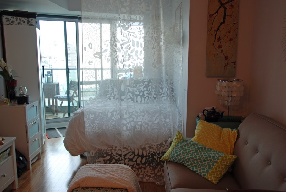 Зонирование спальни в скандинавском стиле