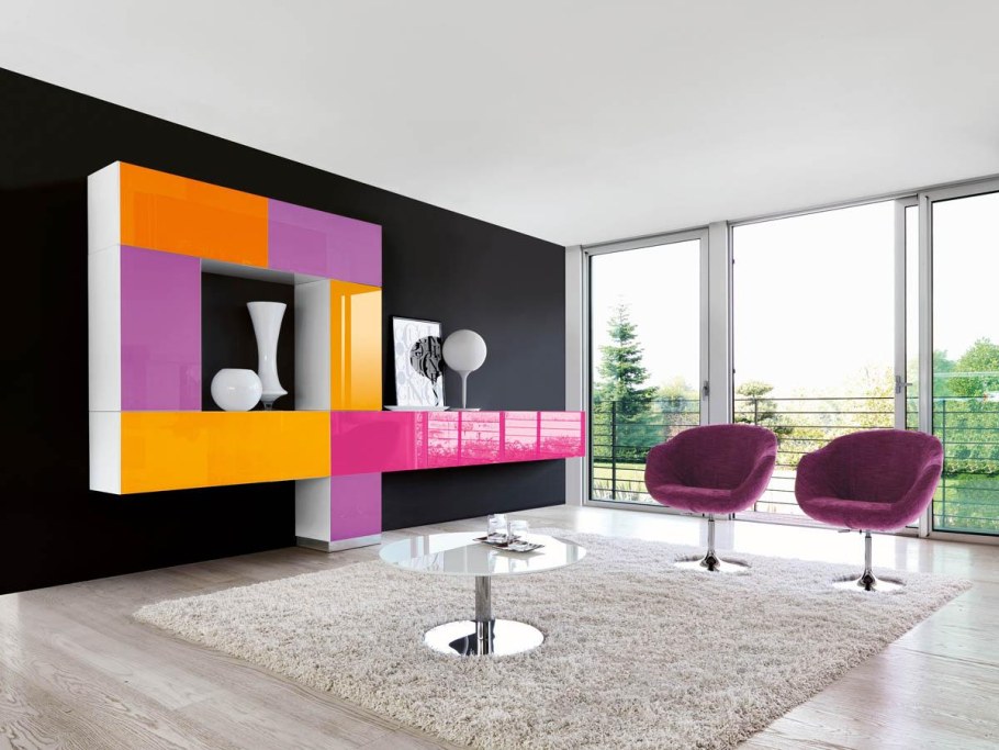 Дизайнерская мебель разноцветная