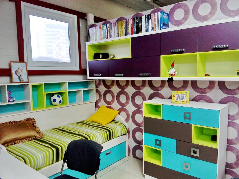 Сочетание цветов в мебели для детской