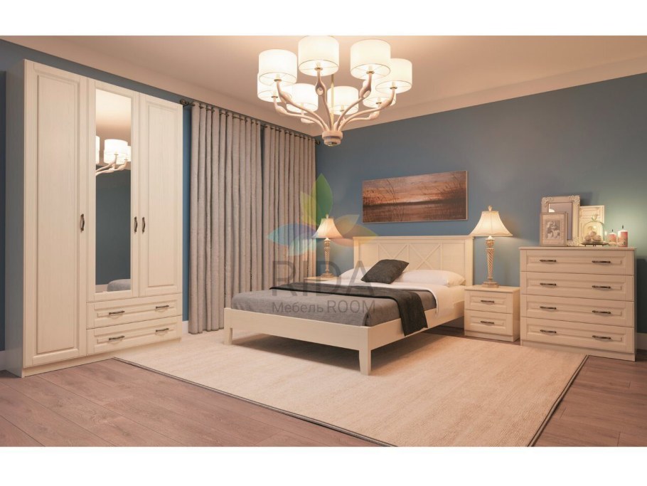 Кровать Грация 1 слоновая кость Браво мебель