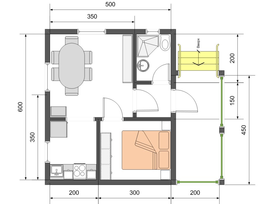 Дачный домик 5х6 планировка