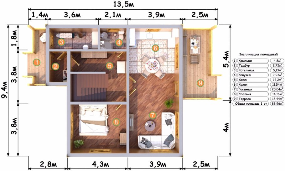 Планировки каркасных домов