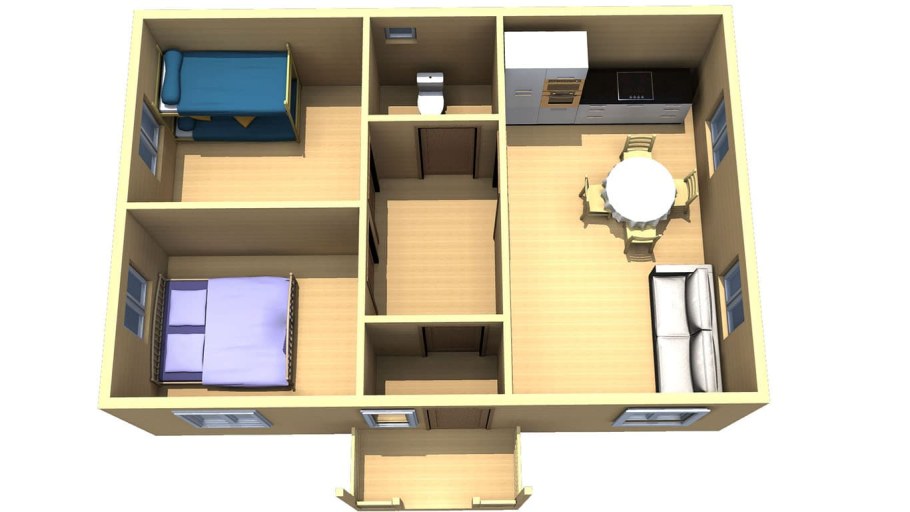 Домик 6х12 планировка