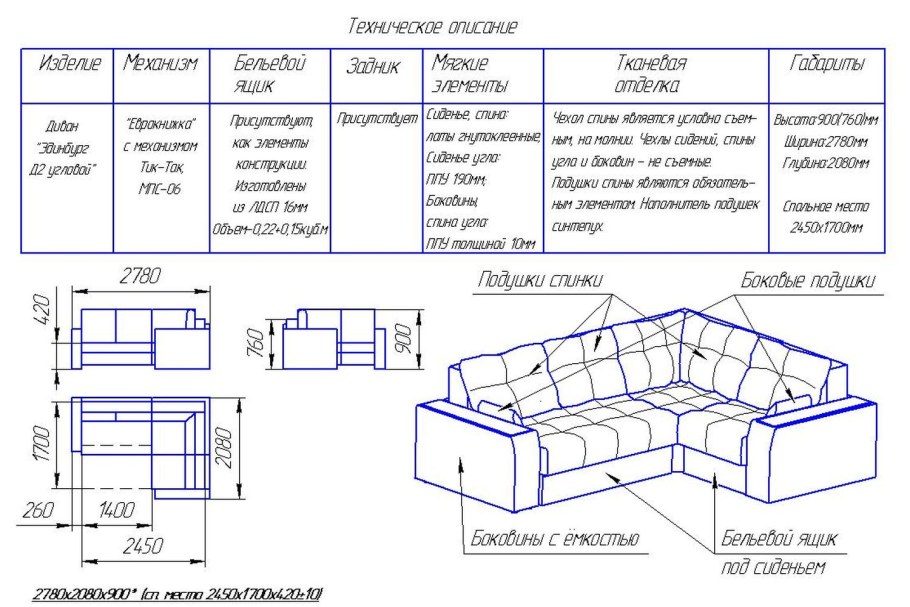 Диван Эдинбург Ангстрем