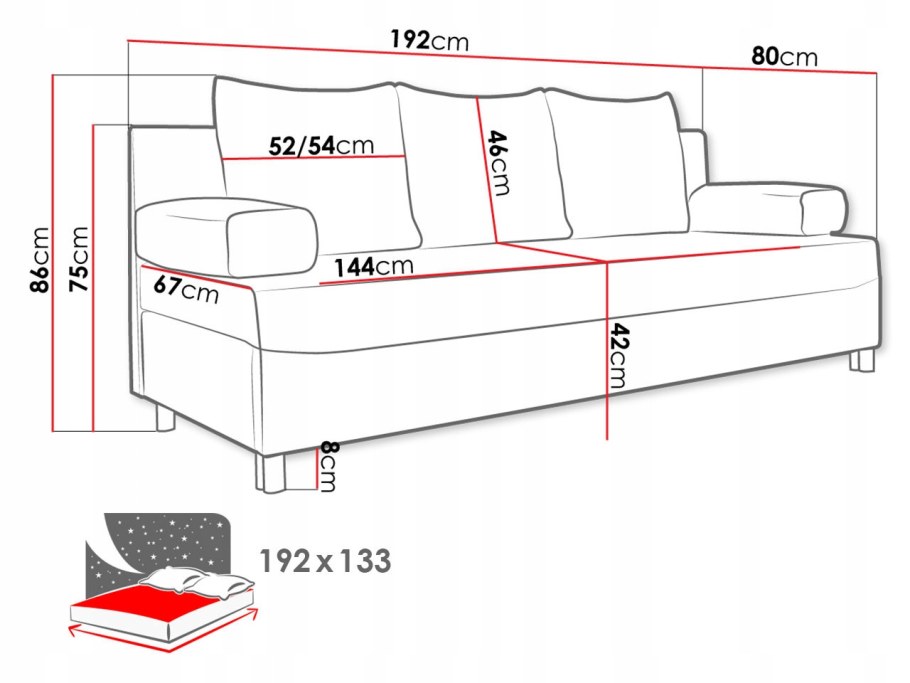 Как определить угол дивана п образный