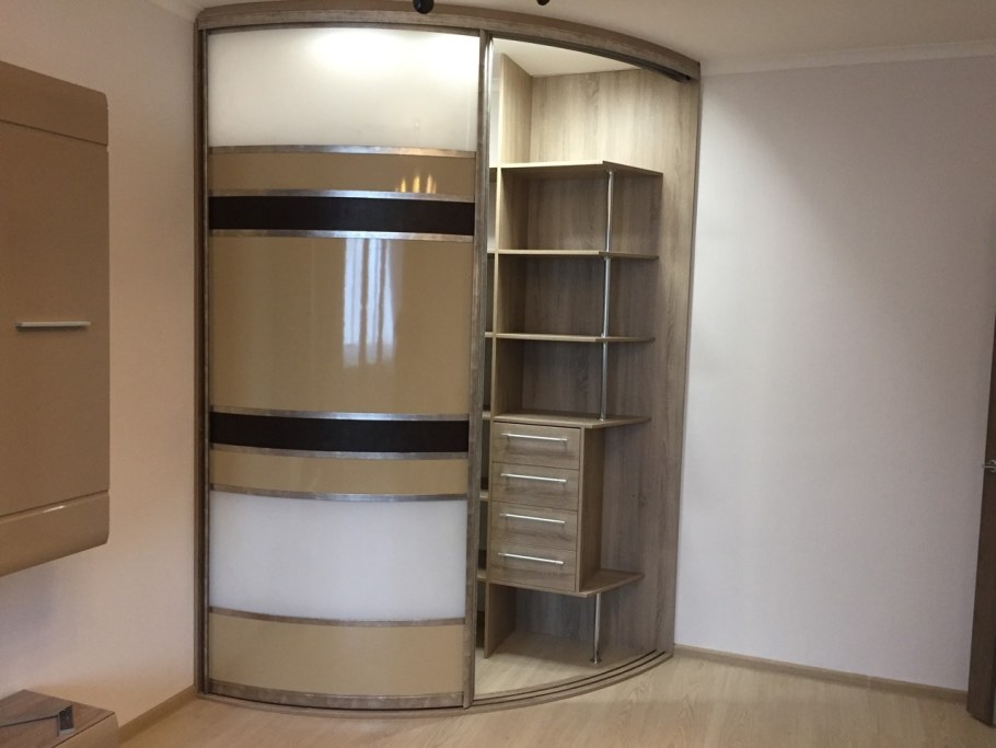 Угловой радиусный шкаф 900x900