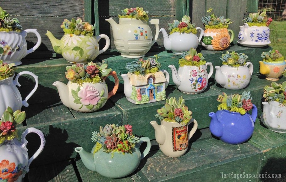 Декор из старой посуды для дачи