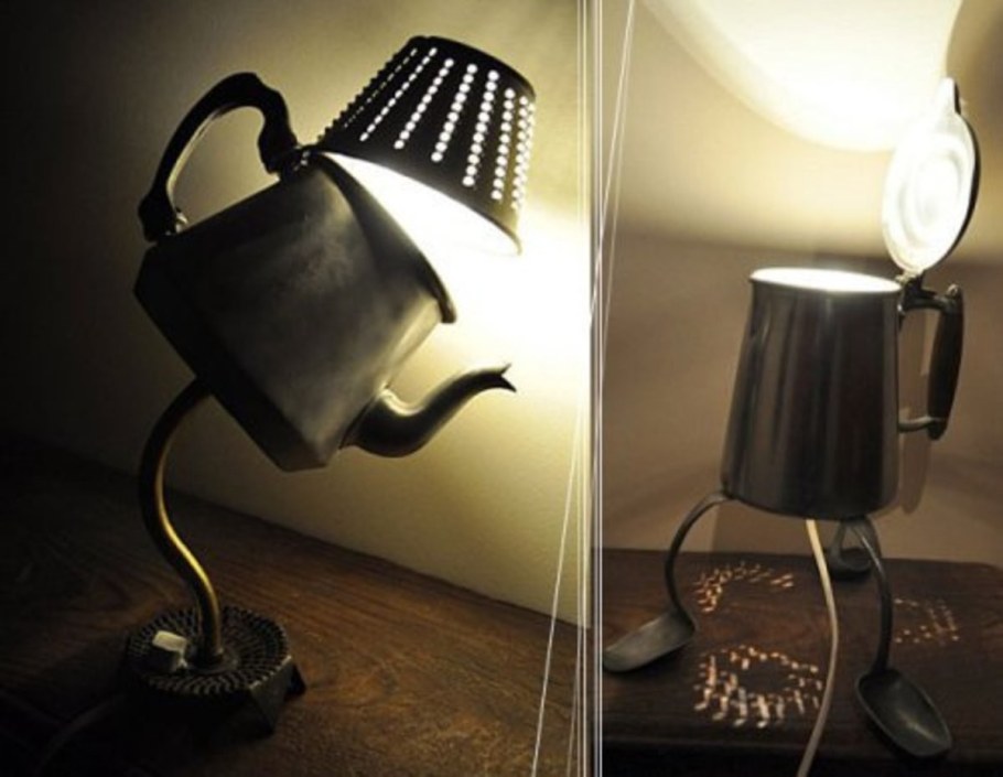 Светильник из ненужных вещей