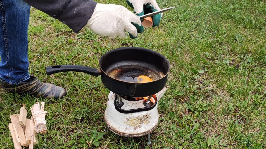 Походная печка из чайника